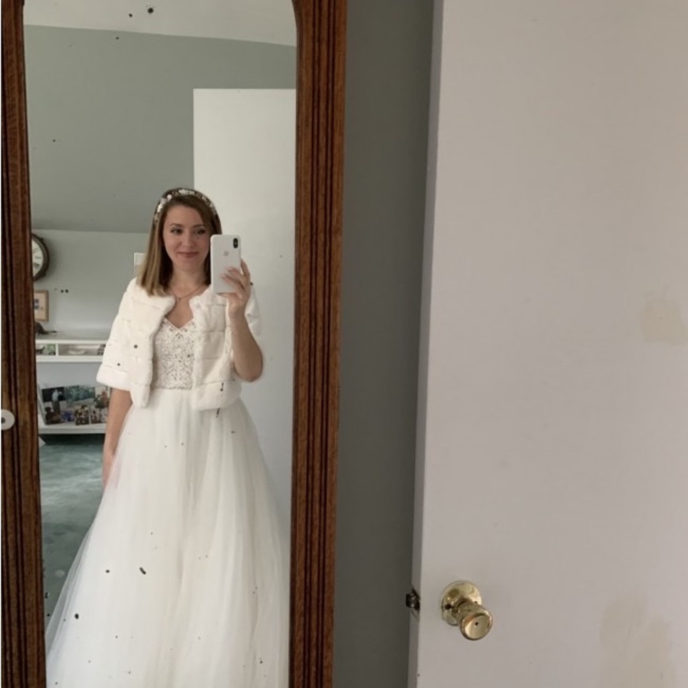WTOO BY WATTERS Jura Wedding Dress Bridal Gown Size 2 (2P Petite) White Beaded - Picture 7 of 11